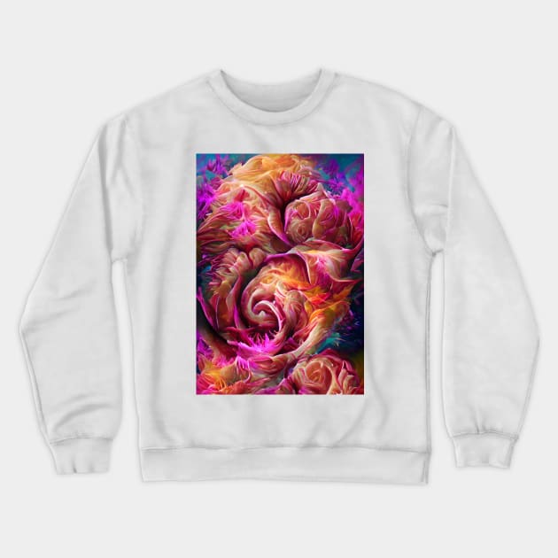 Rose Fractal Crewneck Sweatshirt by Dturner29